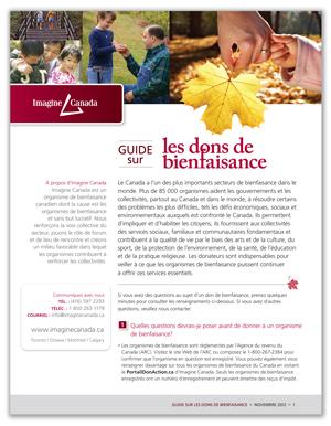 Guide sur les dons de bienfaisance